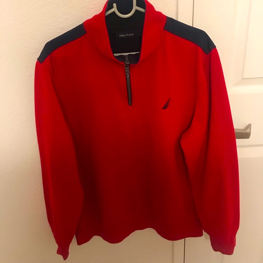 Red Nautica Half Zip